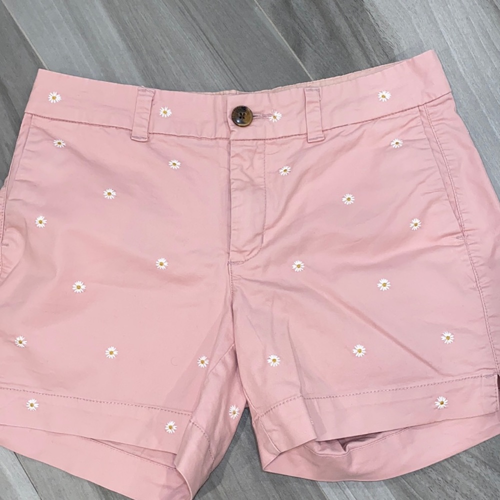 Pink Chino Daisy Shorts - size 0